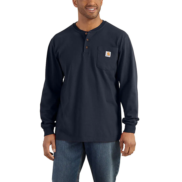 Carhartt Henley Pocket, long sleeve , color: Dark Blue , size: S