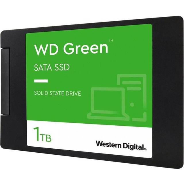 WD Green WDS100T3G0A 2,5" Intern SATA SSD-disk, Svart, 1 TB