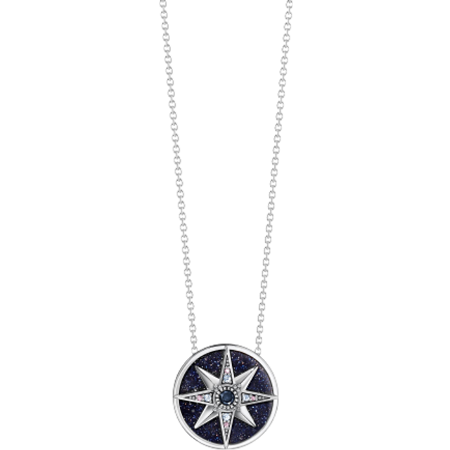 Sterling Silver Magic Stars Ornament Necklace KE2140-945-7-L45V