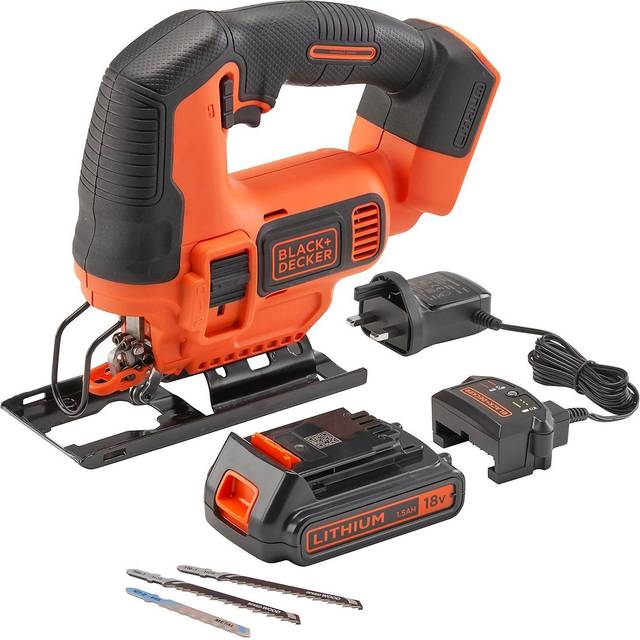 Black and Decker BDCJS18 18v Cordless Jigsaw 1 x 1.5ah Li-ion Battery Charger No Case