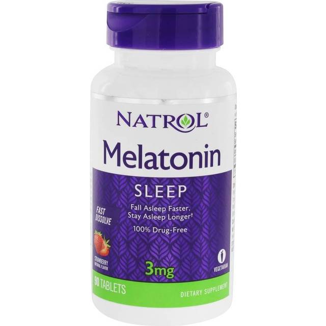 Natrol - Melatonin Snabblösande, 3 mg - 90 tabletter