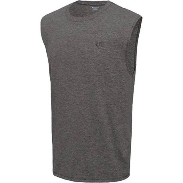 Champion Mens Muscle Tank  Classic Graphic Tee  Sleeveless T-shirt For (Reg. Or Big & Tall)  Granite Heather  Large US