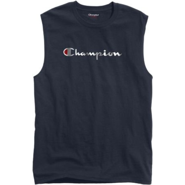 Champion Men's Graphic Jersey Muscle  navy  Medium