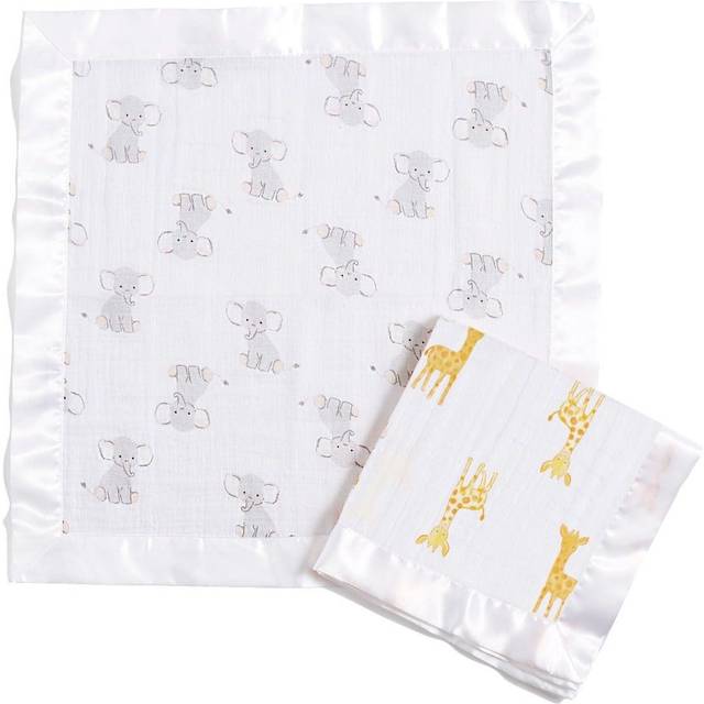 Aden + Anais Pack of 2 Essential Cotton Muslin Security Blankets - Safari Babes (23-19-380)