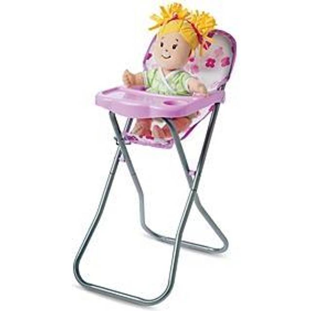 "Manhattan Toy Baby Stella Blissful Blooms High Chair First Baby Doll Play Set for 12"""" and 15"""" Soft Dolls"