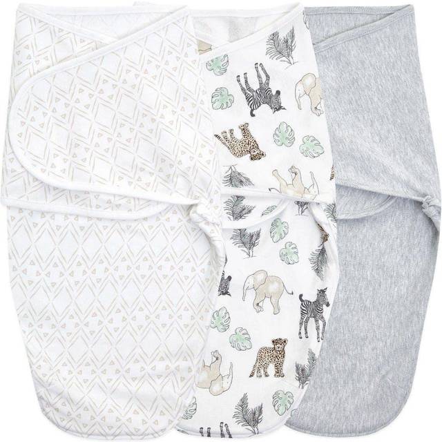 Aden + Anais Pack of 3 Essential Easy Swaddle Wrap 1.0 TOG 0-3 Months - Toile (23-19-389)