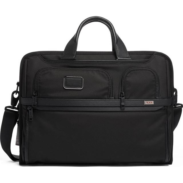 TUMI Alpha 3 Compact Large Laptop Brief Black