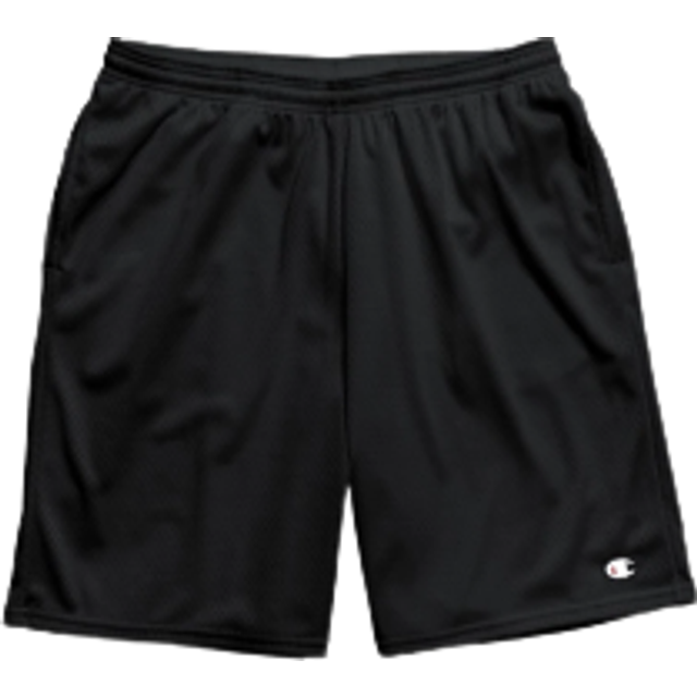 Champion Mens Shorts  Mesh Gym Lightweight Athletic (Reg. Big & Tall)  Black C Patch Logo  X-Small US