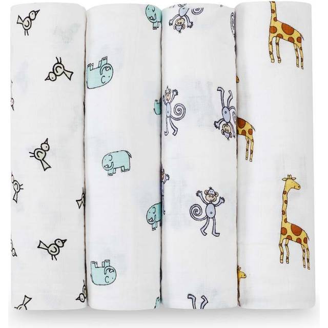 Aden and Anais Jungle Jam Swaddles, Pack of 4 - Baby