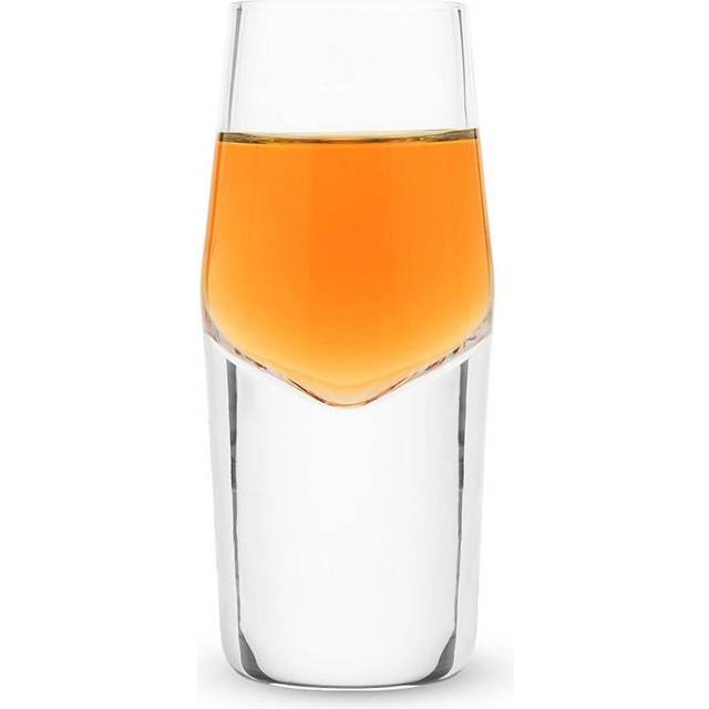 Viski crystal Heavyweight Shot glasses Set of 2 - Premium crystal clear glass, Stylish Shot glasses, Shot glass gift Set, 2 oz