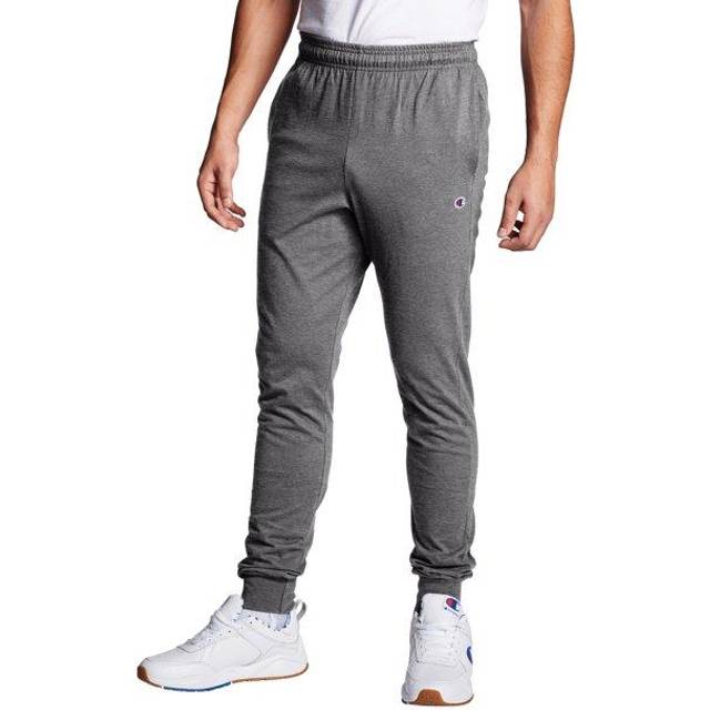 Champion Mens Joggers  Everyday Cotton  Lightweight Lounge Knit For Men  31 Sweatpants  Granite Heather C Patch Logo  Medium US