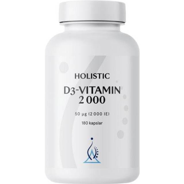 Holistic D3-vitamin 2000IE (50 µg), vegetabiliska kapslar 180 st