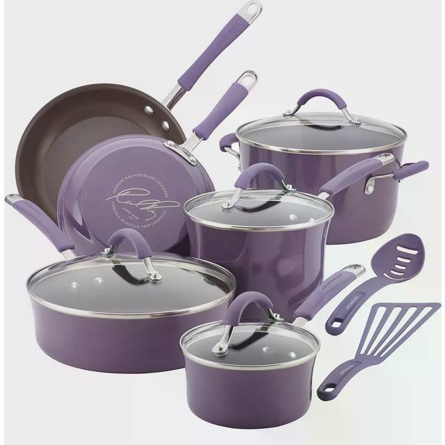 Cucina 12-Piece Nonstick Cookware Set - Lavender Purple