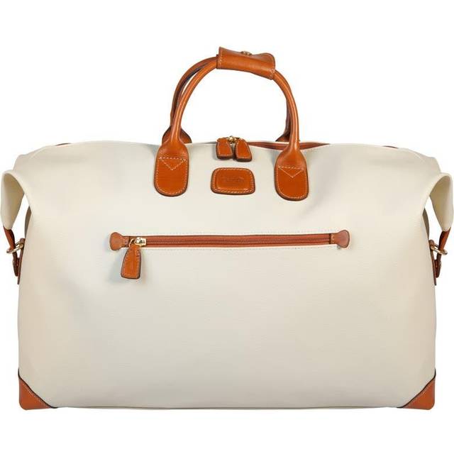 Brics Panna (white) Firenze Leather Medium Holdall - Panna (White)