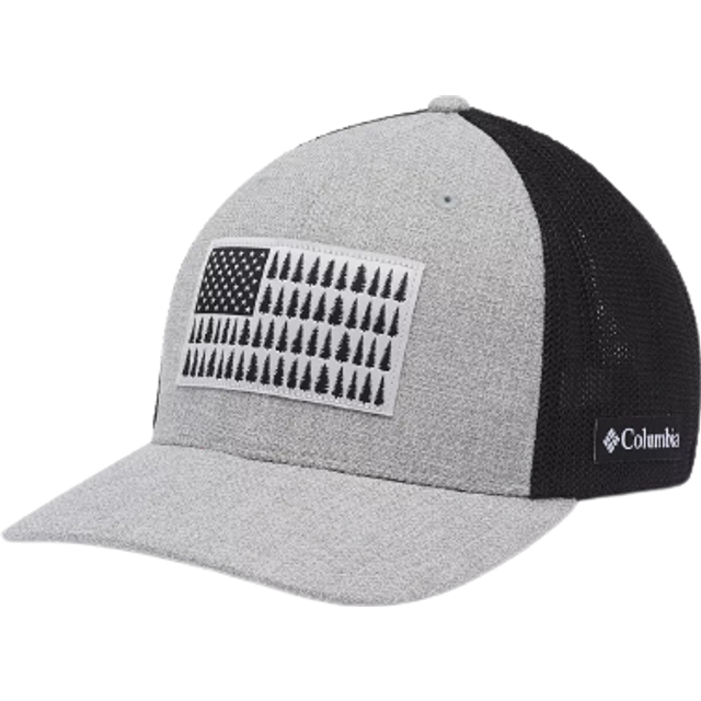 Columbia Herr mesh träd flagga boll keps baseball, Columbia grå ljung/svart, L/XL
