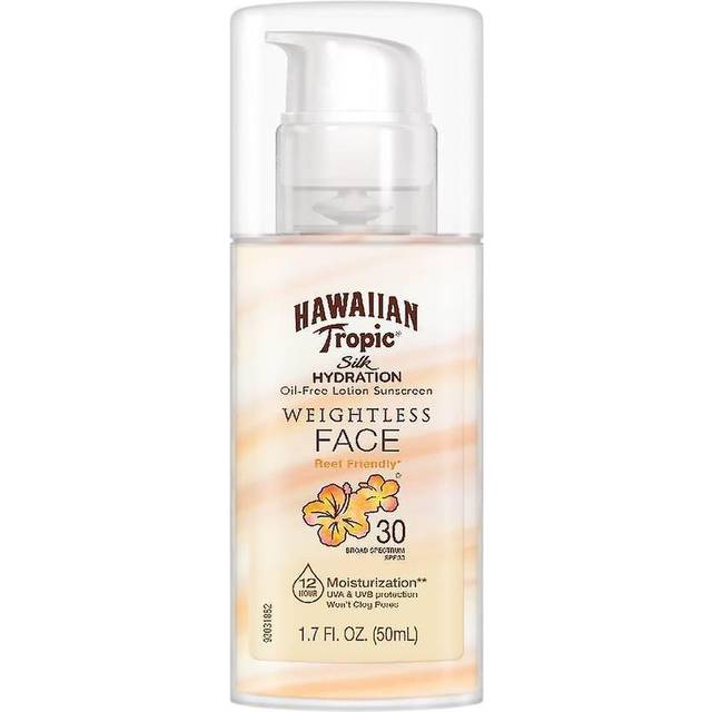 Hawaiian Tropic, Silk Hydration, Weightless Face, Oil-Free Sunscreen Lotion, SPF 30, 1.7 oz (50 ml)