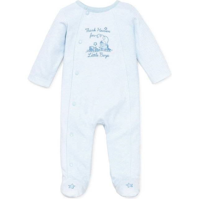 Little Me Baby Boys' Thank Heavens Footie  White/Lt. Blue  Preemie
