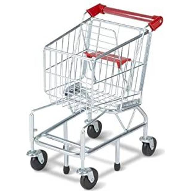 Melissa & Doug Toy Shopping Cart With Sturdy Metal Frame - Toddler Shopping Cart  Pretend Grocery Cart  Supermarket Pretend Play Shopping Cart For Kid