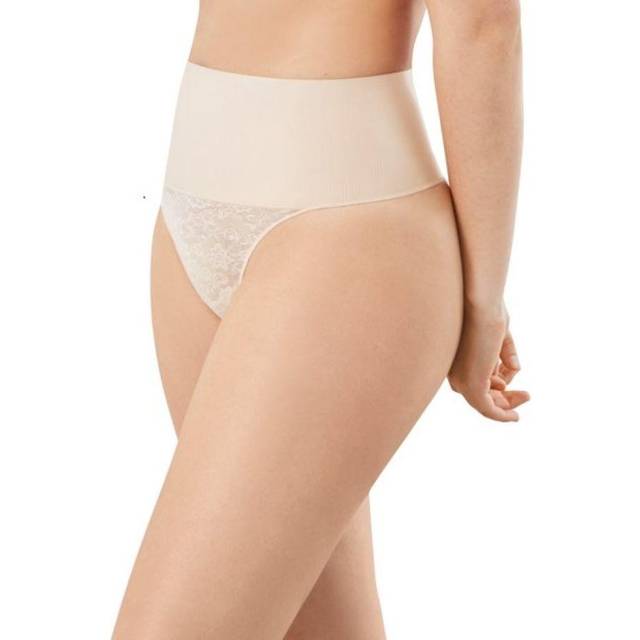 Maidenform Tame Your Tummy Shaping Thong - Beige, Beige, Size S, Women