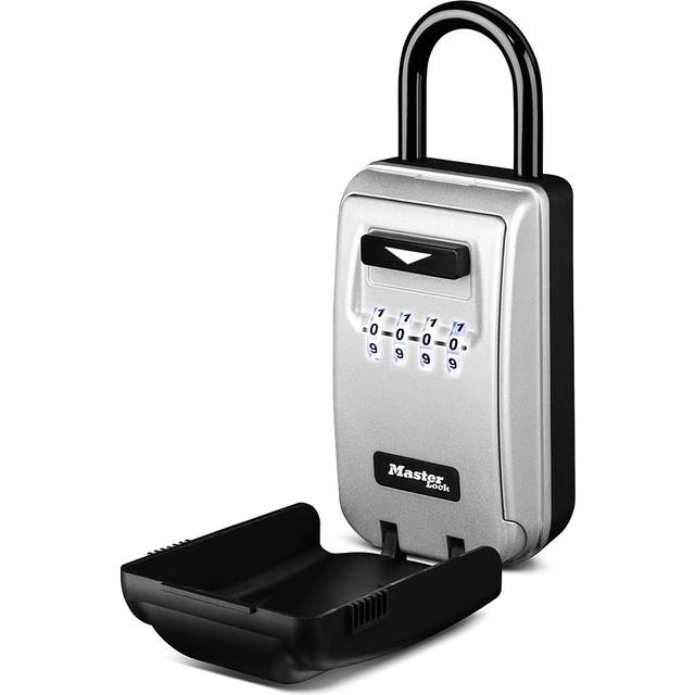 Master Lock Key Lock Box  Outdoor Lock Box with Light Up Dials  Key Safe with Combination Lock  6 Key Capacity  5424EC