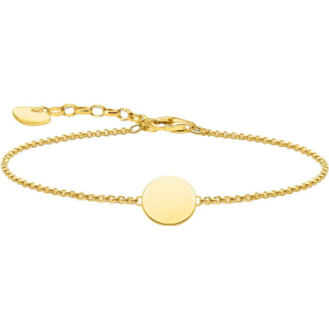 Thomas Sabo Bracelet disc gold yellow gold coloured A2043-413-39-L19V - yellow gold-coloured - 19 cm