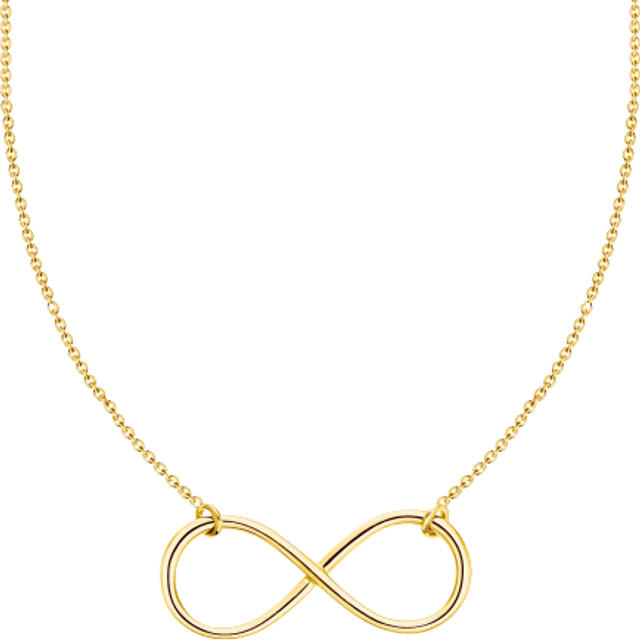 Sterling Silver Gold Plated Infinity Necklace KE2139-413-39-L45V