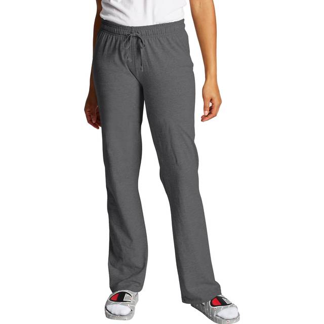 "Champion  Lightweight Lounge  Comfortable Jersey Pants for Women  31.5"""" (Plus Size Available)  Granite Heather  XX-Large"