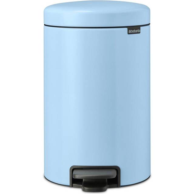 Brabantia NewIcon Treteimer sanft schließend, Kunststoff-Inneneimer, Soft Beige, 12 Liter