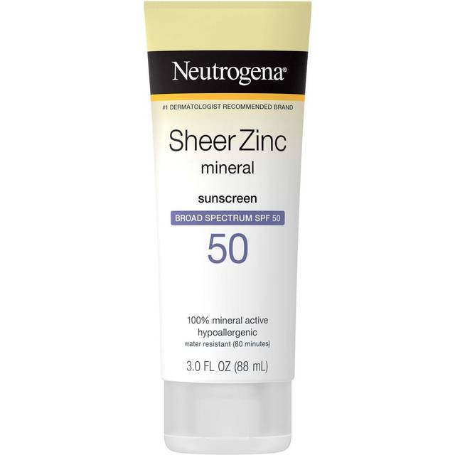 Neutrogena Sheer Zinc Oxide Dry-Touch Face Sunscreen with Broad Spectrum SPF 50, Oil-Free, Non-Comedogenic & Non-Greasy Mineral Sunscreen, 2 fl. oz