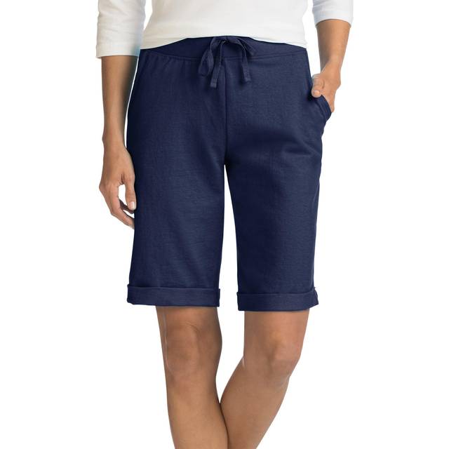 Hanes dam fransk terry-bermudashorts, Marinblått Xsp, S