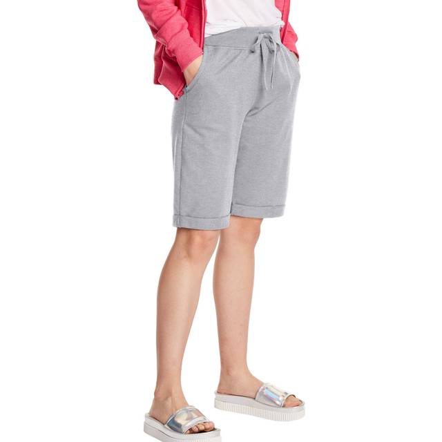 Hanes dam fransk terry-bermudashorts, Lätt stål, M