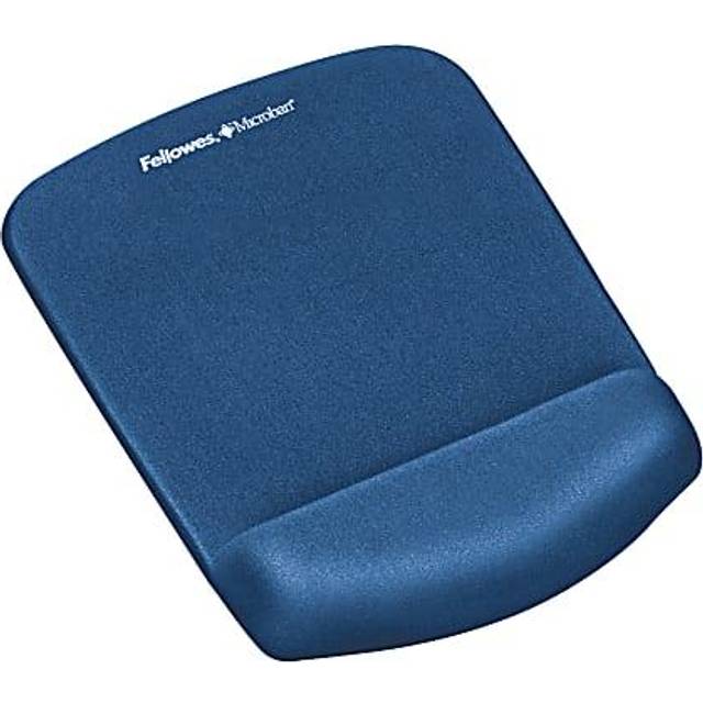 PlushTouch Mouse Pad with Wrist Rest, 7.25 x 9.37, Blue