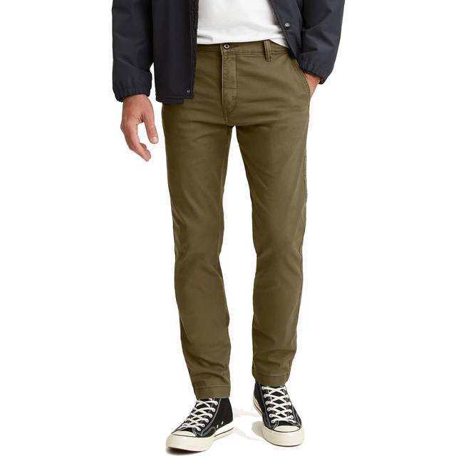 XX chinos standard smala byxor (Big and Tall) - Khaki / Olive Night Stretch Twill - 46X34