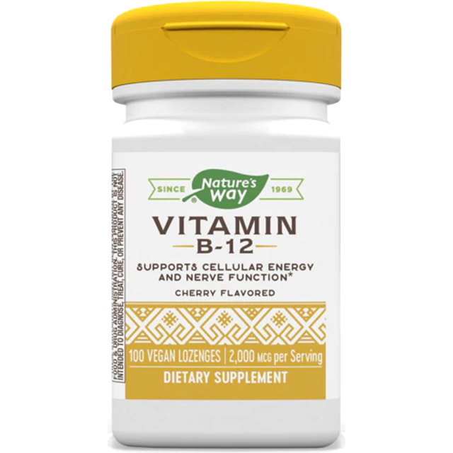Nature's Way  Vitamin B-12 Lozenges  Cherry  2 000 mcg  100 Vegan Lozenges