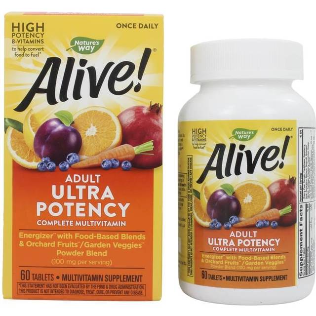 Nature's Way - Alive!® Vuxen Ultra Multivitamin (60 tabletter)