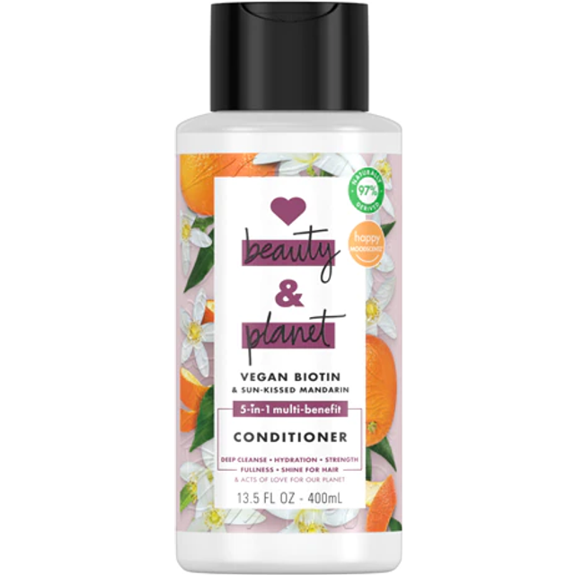 Love Beauty and Planet, Conditioner, Vegan Keratin & Sun-Kissed Mandarin, 13.5 fl oz (400 ml)
