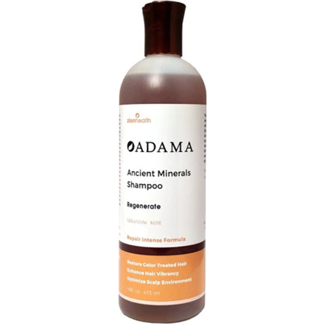Zion Health Adama Ancient Minerals Shampoo Regenerate Geranium Rose 16 fl oz