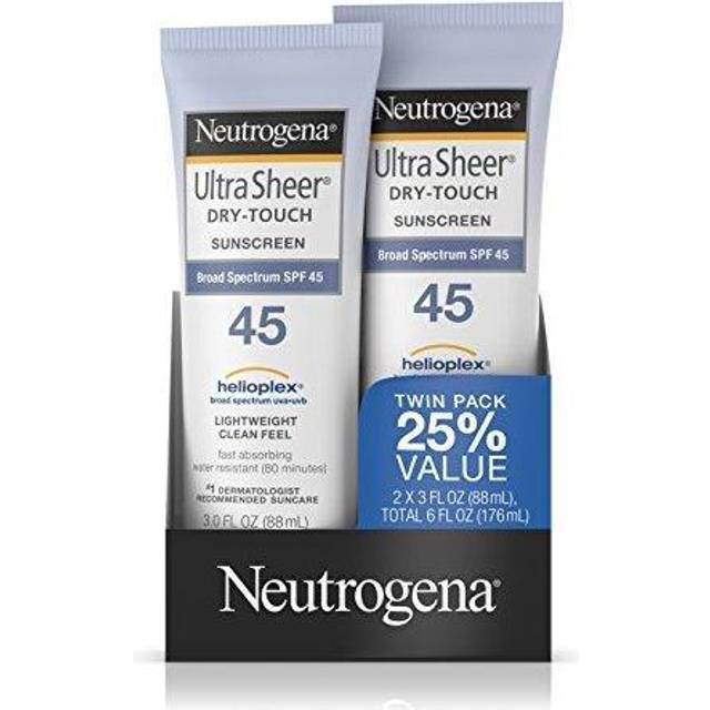 Neutrogena Ultra Sheer Dry Touch Sunscreen Lotion 90ml 2 pack travel size