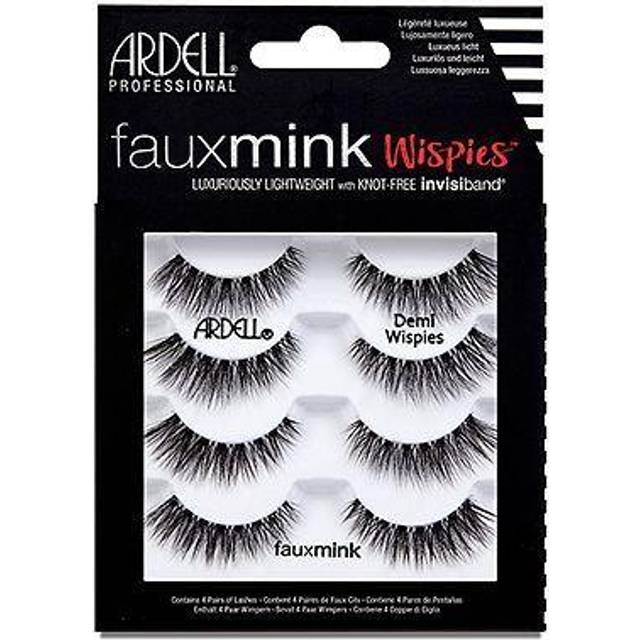 Ardell False Eyelashes Demi Wispies 4 Pairs Multipack Natural-Looking Wispy Effect Whisper-Soft Flutter Feathering Medium Volume Medium Length