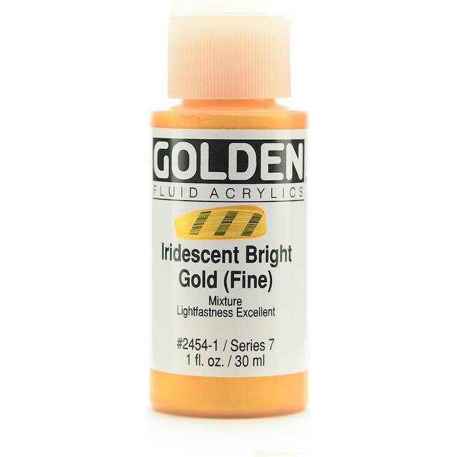 Golden Fluid Acrylic Paint 30ml Iridescent Bright Gold (Fine)