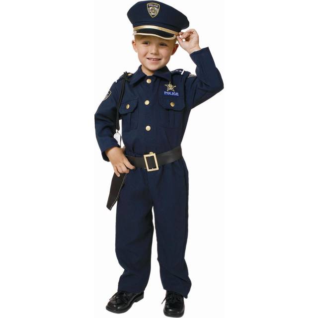 Deluxe Police Officer Costume for Kids | Kid&#39;s Costumes - Blue (L)