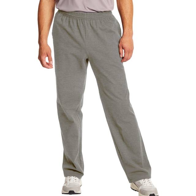 Hanes Essentials Sweatpants  Mens Cotton Jersey Pants with Pockets  33   Charcoal Heather  XX-Large