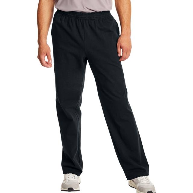 Hanes Small Essentials Sweatpants  Mens Cotton Jersey Pants with Pockets  33   Black