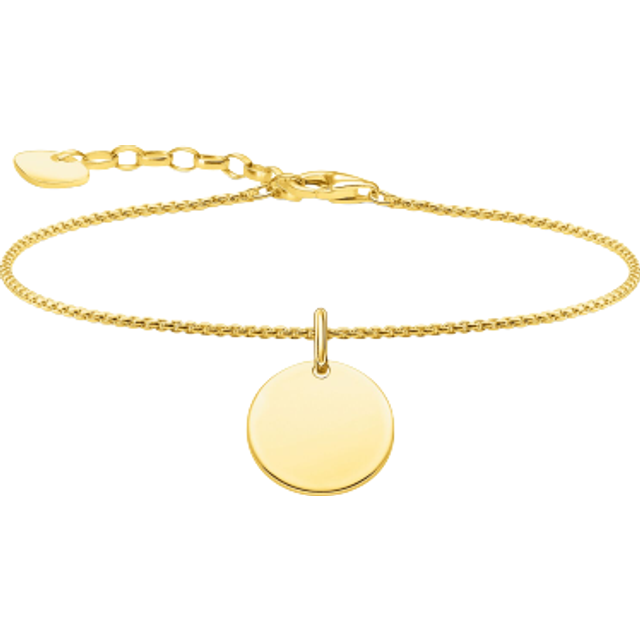 Thomas Sabo Bracelet disc gold yellow gold coloured A1960-413-39-L19V - yellow gold-coloured - 19 cm