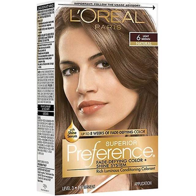 L'Oréal, highly desirable and non-fading color, light brown No. 6, one application