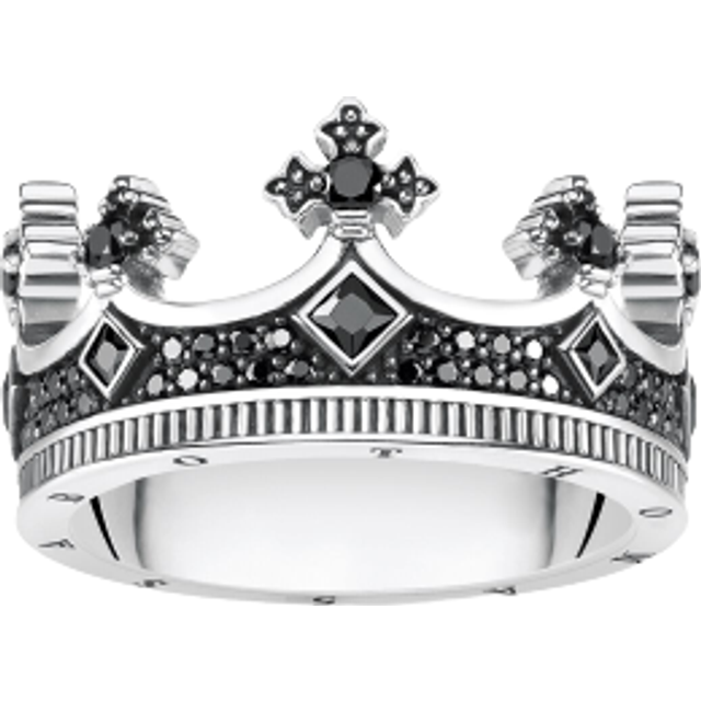 Thomas Sabo Ring crown black TR2208-643-11-48 - black/silver-coloured