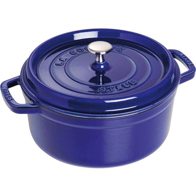 STAUB emaljerad gjutjärnsgryta/Cocotte, Diameter: 24 cm, 3,8 l, Svart