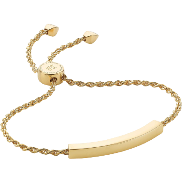 Monica Vinader Womens Gold Linear 18ct Vermeil-plated Silver Bracelet 35mm - GOLD