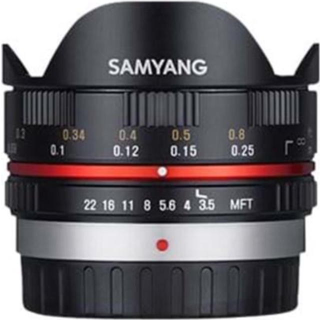 Samyang MF 7.5mm F3.5 Fisheye MFT silver