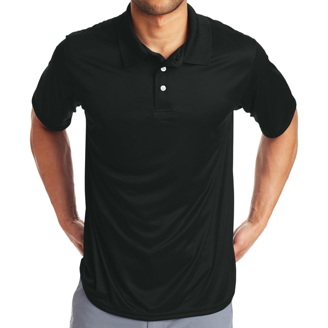 Mens 4 oz cool Dri with Fresh IQ Polo - BLAcK - S(D0102H2HRLW)